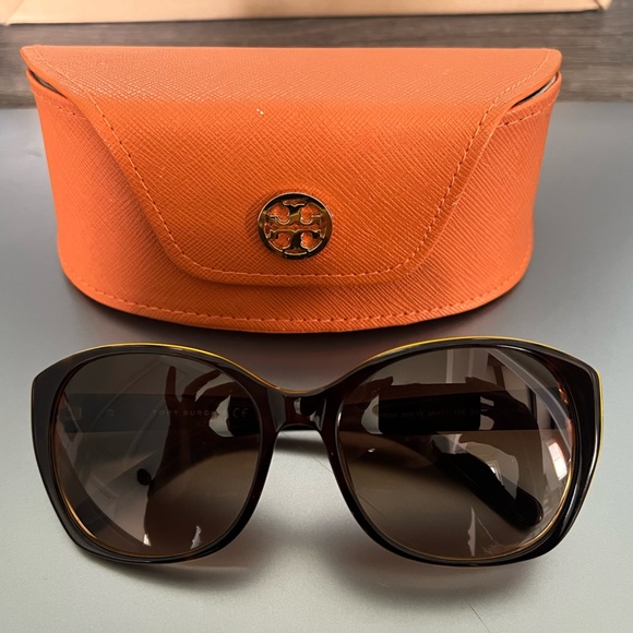 Tory Burch Dark Tortoise Sunglasses - Picture 3 of 10